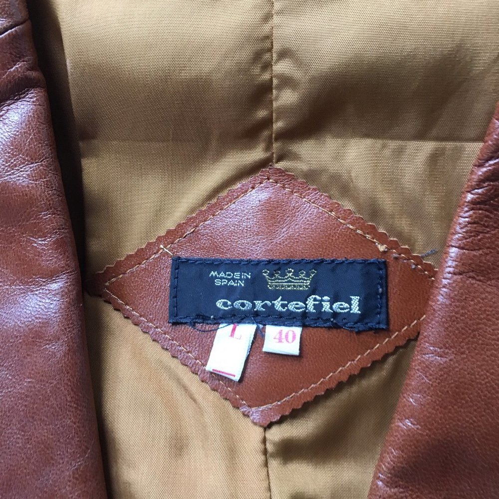 Vintage leather coat men or unisex